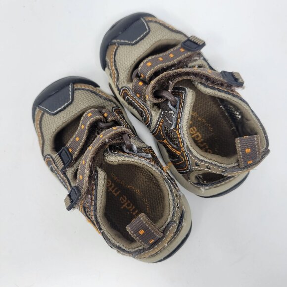 StrideRite Baby Boys 4M NMS Ogden Leather Sandals Hook & Loop Closure - Picture 4 of 10